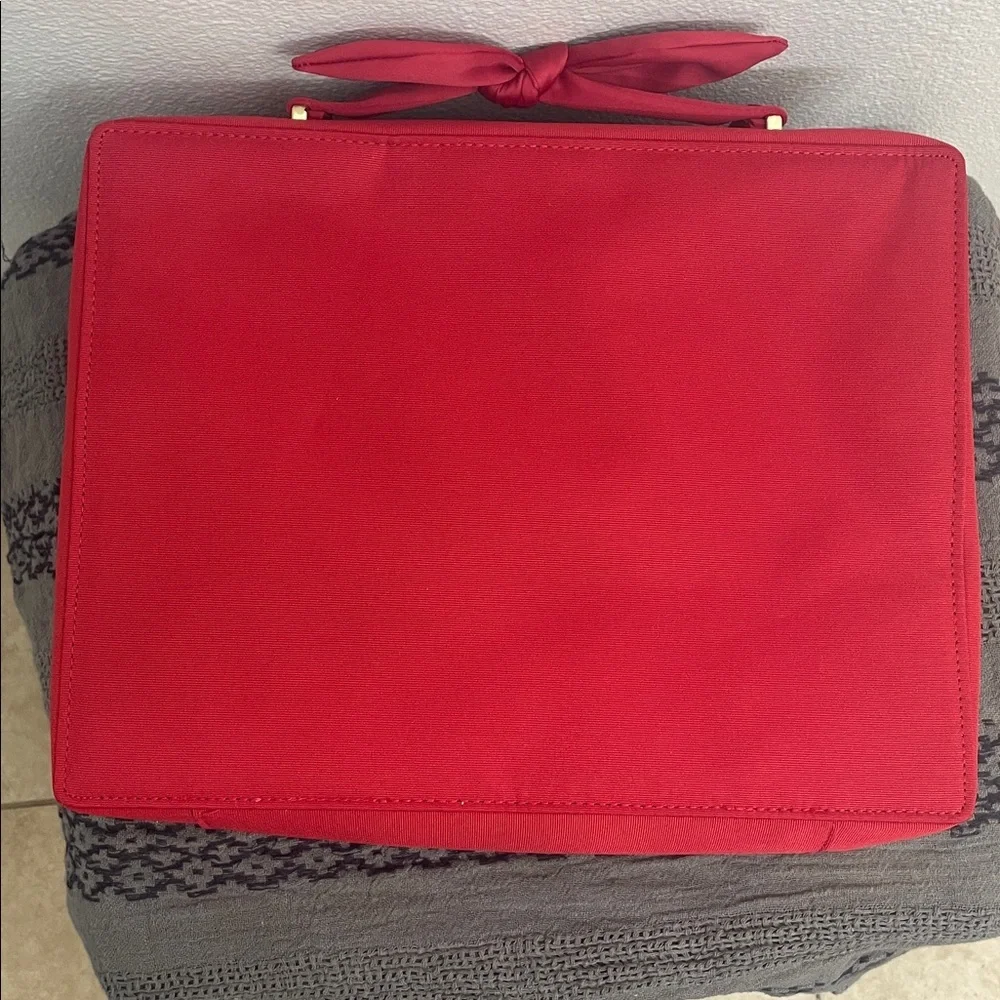 Elegant Red and Pink Women's cosmetic Bag